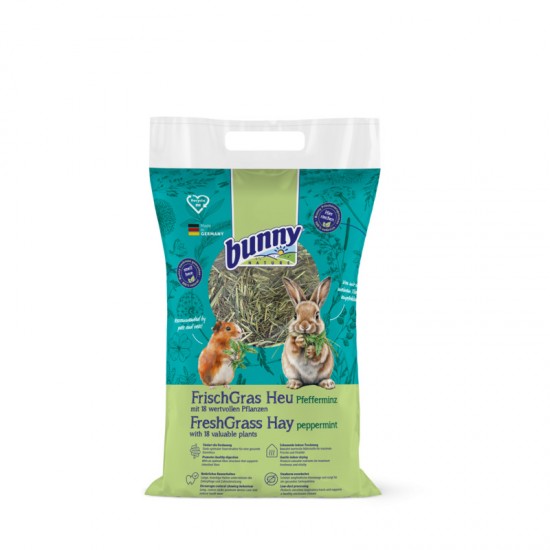 Fieno Bunny Menta piperita 500gr Mangime misto per conigli nani & roditori NEW Fieno Bunny Menta piperita 500gr Mangime misto per conigli nani & roditori NEW